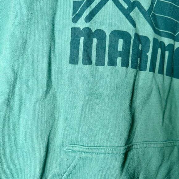 Marmot Mountain Works Coastal Hoody Green Pullover Sweatshirt Women’s Large - Picture 2 of 5